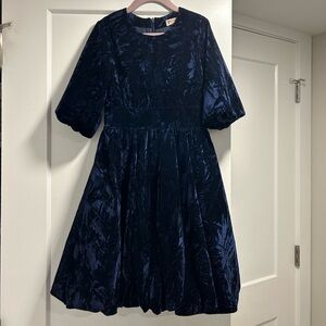 Crushed velvet dress